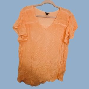 Peach Swiss Dots Blouse